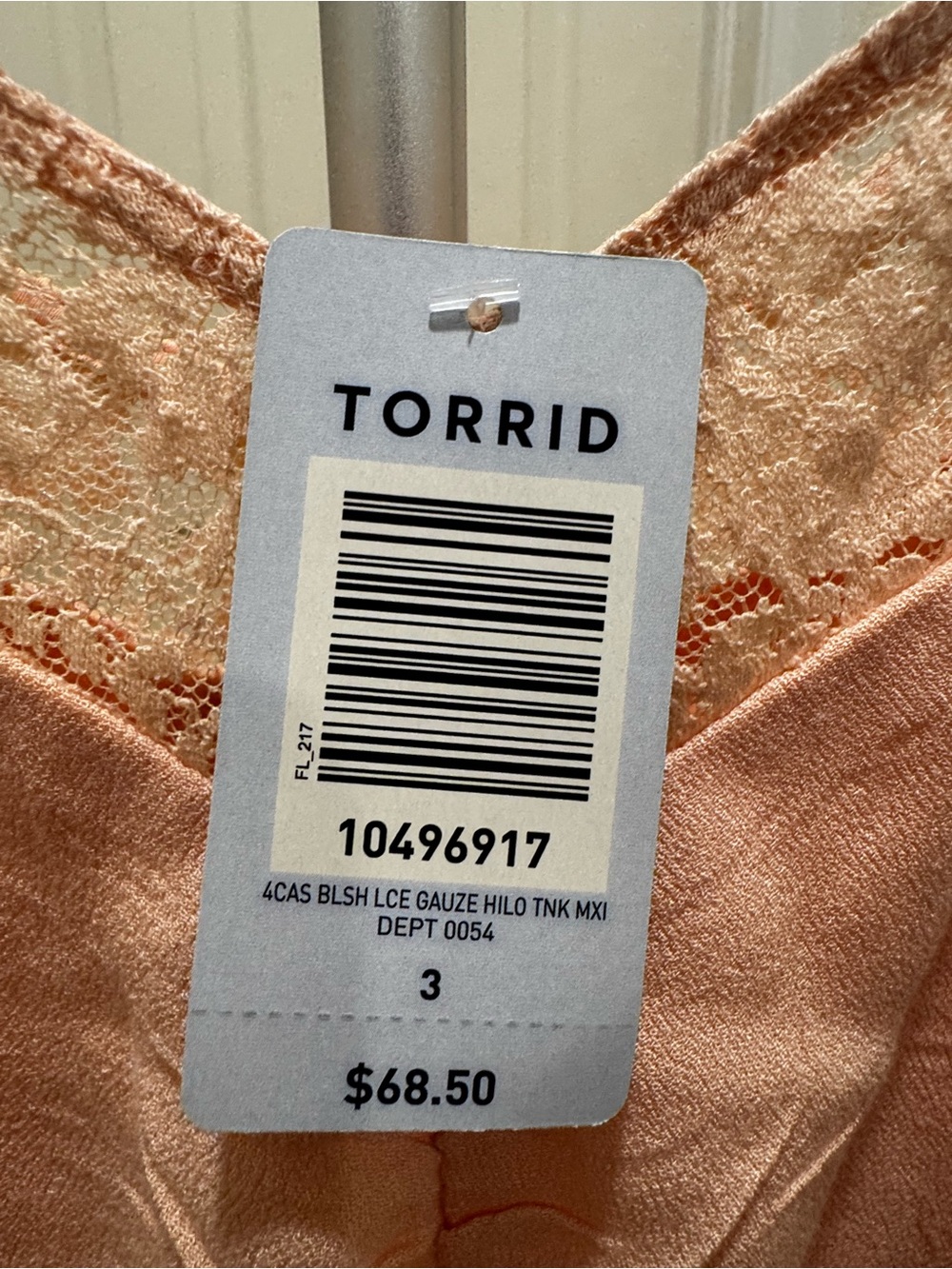 💗 Torrid | Blush Pink High-Low Lace Trim Dress - Picture 2 of 5